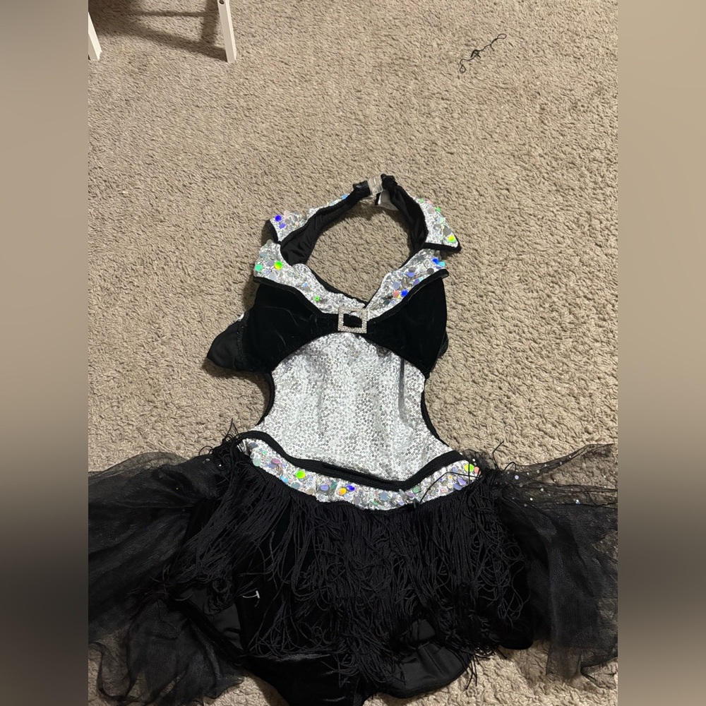 Glamour Black and Silver dance costume